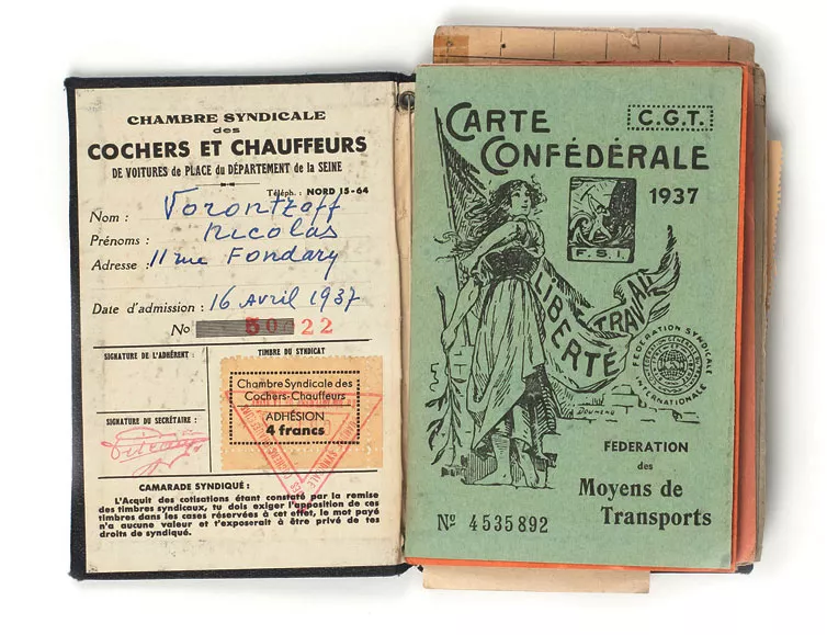 Carte confédérale de taxi de Nicolas Vorontzoff © Musée national de l'histoire et des cultures de l'immigration