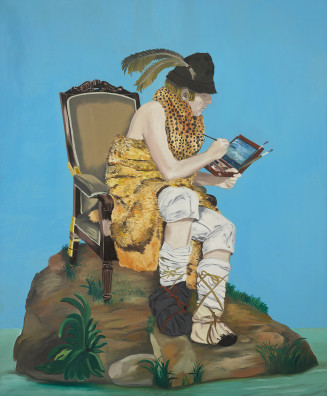 Tableau d'Eduardo Arroyo, Robinson Crusoé, 1965