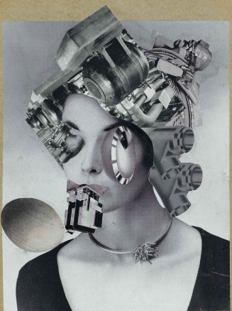 Erró, Madame Picabia, Série Collage Paris, vers 1959. 