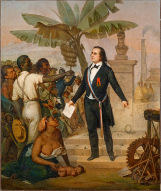 Peinture de Alphonse Garreau, Allégorie de l’abolition de l’esclavage à la Réunion, 20 décembre 1849, musée du quai Branly