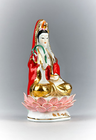 Statuette de Guanyin, Sans date, Porcelaine. Prêt de Sophie Gleizes 