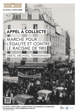 Flyer de l'appel à collecte du MNHI sur la Marche de 1983