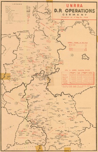 Carte de l’UNRRA D.P. Operations Germany