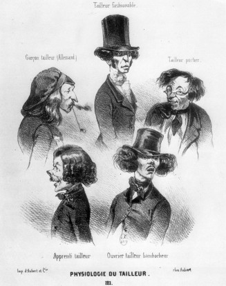 La physiologie du tailleur, gravure de Charles Philipon © Cliché Bibliothèque nationale de France, Département des estampes/Charles Philipon