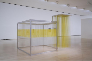 Oeuvre de Jesus Rafael Soto : Pénétrable jaune et blanc, 1968