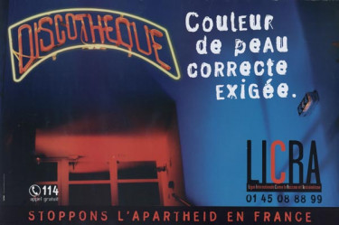 Campagne stoppons l'apartheid en France. 2001 © LICRA