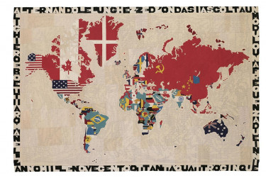 Alighiero Boetti, Mappa del Mondo, 1984. Tapisserie sur toile - Courtesy Collection agnès b.