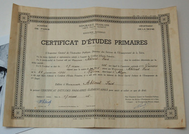 Certificat d’études Primaires, 1955 © Musée national de l’histoire et des cultures de l’immigration